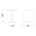 Eero Saarinen Tulip Soffbord H 52 med svart flytande laminatskiva tillverkad i Italien - Scarlet Viadurini