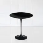 Tulpan soffbord Eero Saarinen H 52 med Black Liquid Laminate Top Made in Italy - Scarlet Viadurini