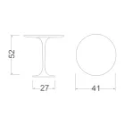 Tulpan soffbord Eero Saarinen H 52 med Black Liquid Laminate Top Made in Italy - Scarlet Viadurini