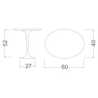 Tulpan Soffbord Eero Saarinen H 52 Oval i Arabescato-marmor Tillverkat i Italien Viadurini