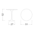 Tulpan Soffbord Eero Saarinen H 52 Runt i Arabescato Marble Made in Italy - Scarlet Viadurini