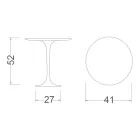 Tulpan Soffbord Eero Saarinen H 52 Runt i Emperador Dark Marble Made in Italy - Scarlet Viadurini