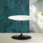 Saarinen Tulip soffbord H 39 cm i blank vit Florim keramik - Scharlakansröd Viadurini