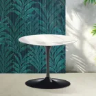 Saarinen Tulip soffbord H 39 cm i glansig Statuario Florim keramik - Scharlakansröd Viadurini