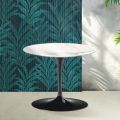 Saarinen Tulip soffbord H 39 cm i glansig Statuario Florim keramik - Scharlakansröd