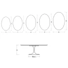 Saarinen Tulip soffbord H 41 cm i Florim Statuario matt keramik - Scharlakansröd Viadurini
