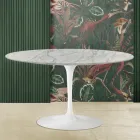 Tulip Saarinen Soffbord H 41 i Statuarietto Carrara Marble Made in Italy - Scarlet Viadurini