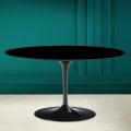 Tulip Saarinen H 41 Ovalt soffbord i Absolute Black Ceramic Made in Italy - Scarlet
