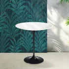 Saarinen Tulip soffbord H 52 cm i blank vit Florim keramik - Scharlakansröd Viadurini