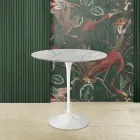 Tulip Saarinen H 52 Ovalt soffbord i Carrara Statuarietto Marble Made in Italy - Scarlet Viadurini