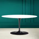 Tulpan Saarinen Ovalt Soffbord H 41 i Absolut Vit Made in Italy - Scarlet Viadurini
