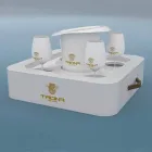 Soffbord - Flytande bricka designen konstläder nautiska Trona Viadurini