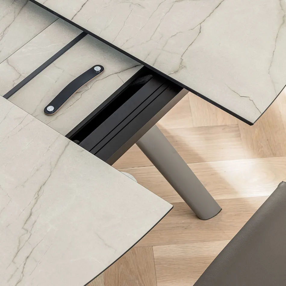 Utdragbart fatbord till 170 cm i stratifierad HPL - Convivio Viadurini