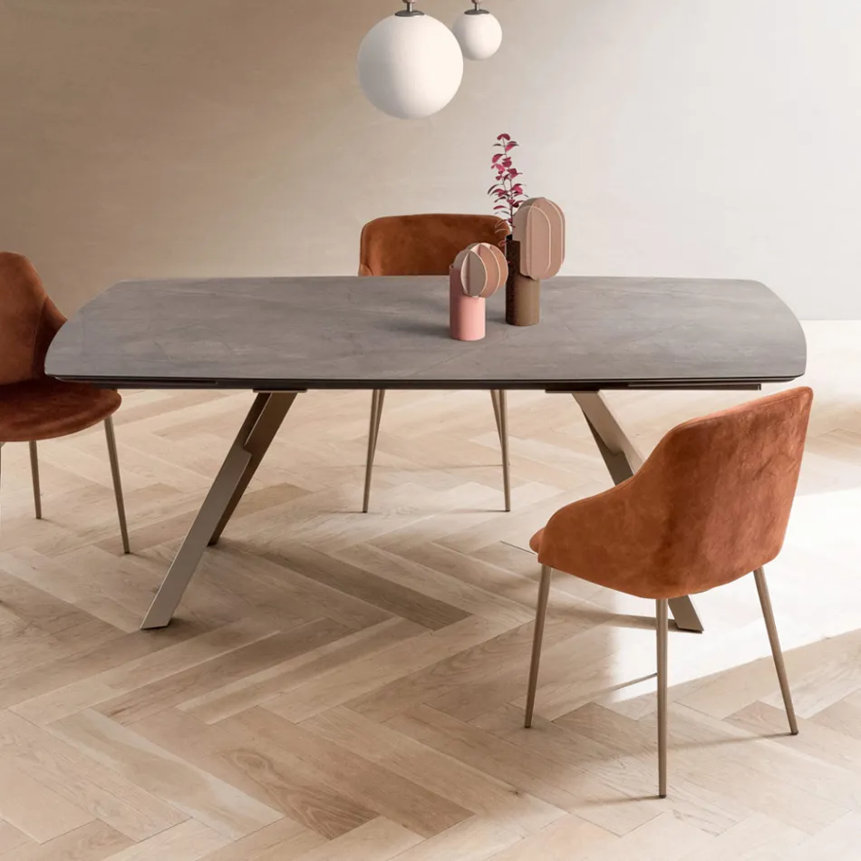 Utdragbart fatbord till 240 eller 280 cm i stratifierad HPL - Dialogo Viadurini