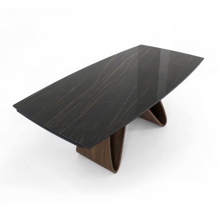 Utdragbart bord till 276 cm i Noir Desir Keramik Made in Italy - Ekvator Viadurini