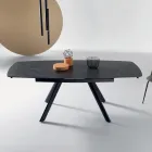 Utdragbart bord 140/210x90 cm i sintrad sten med marmoreffekt - Atrium Viadurini