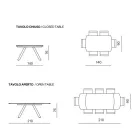 Utdragbart bord 140/210x90 cm i sintrad sten med marmoreffekt - Atrium Viadurini