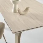 Utdragbart bord 160/240x90 cm i sintrad sten med marmoreffekt - Samus Viadurini