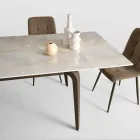 Utdragbart bord 160/240x90 cm i sintrad sten med marmoreffekt - Samus Viadurini