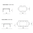 Utdragbart bord 160/240x90 cm i sintrad sten med marmoreffekt - Samus Viadurini