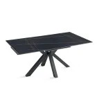 Utdragbart bord 180/240x100 cm i sintrad sten med marmoreffekt - Loggia Viadurini