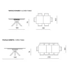 Utdragbart bord 180/240x100 cm i sintrad sten med marmoreffekt - Loggia Viadurini