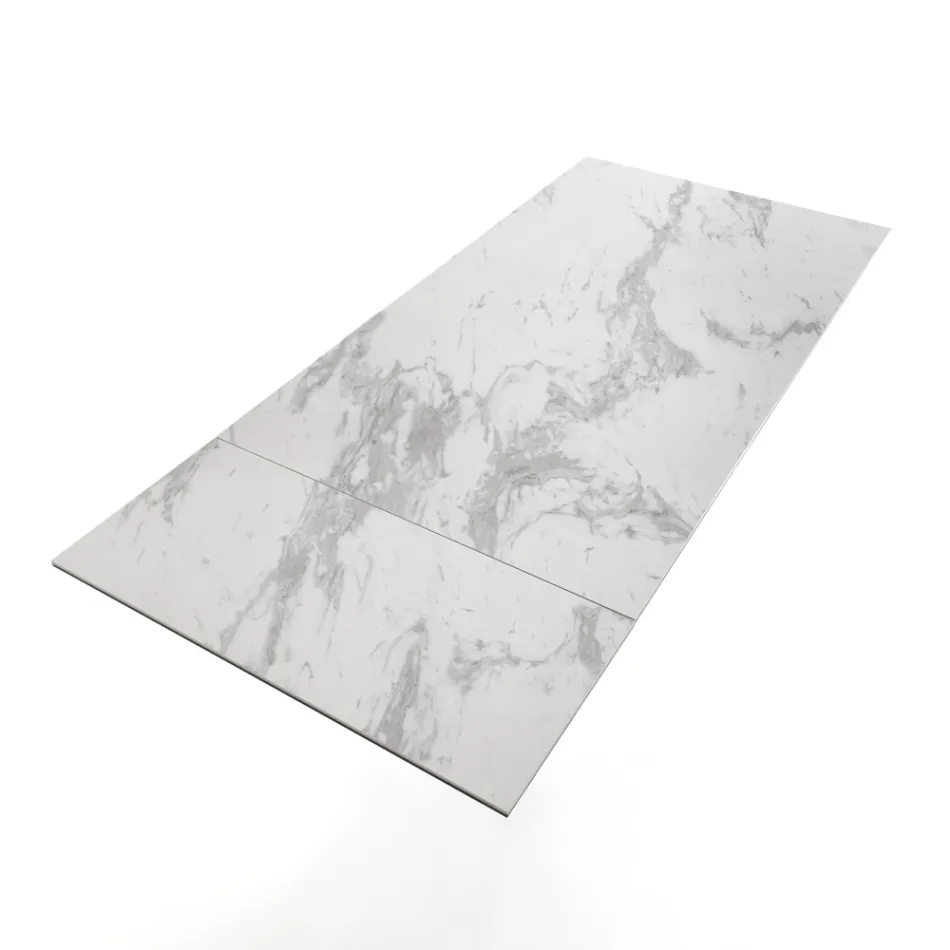 Utdragbart bord till 170 cm i stål och keramik - Sphinx Viadurini