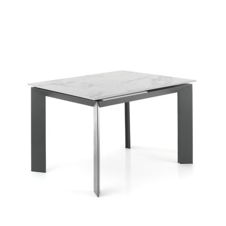 Utdragbart bord till 170 cm i stål och keramik - Sphinx Viadurini