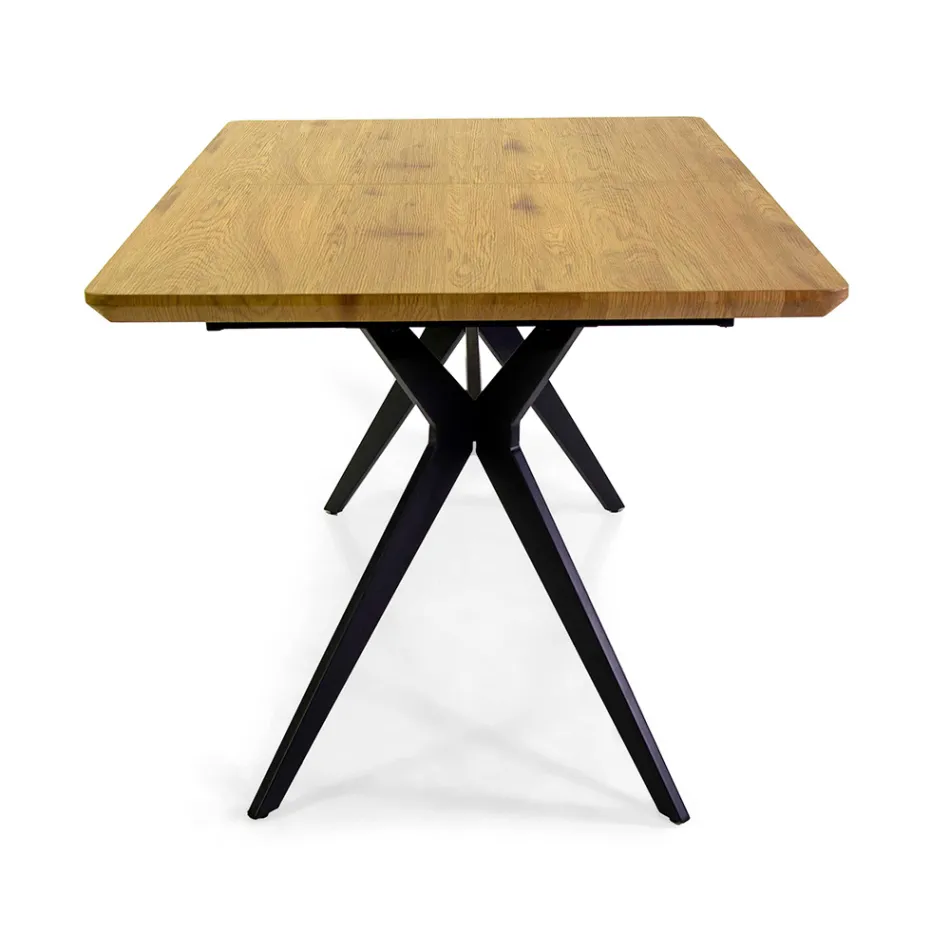 Utdragbart bord 180 cm i MDF Träeffekt med präglad ådring - Foam Viadurini