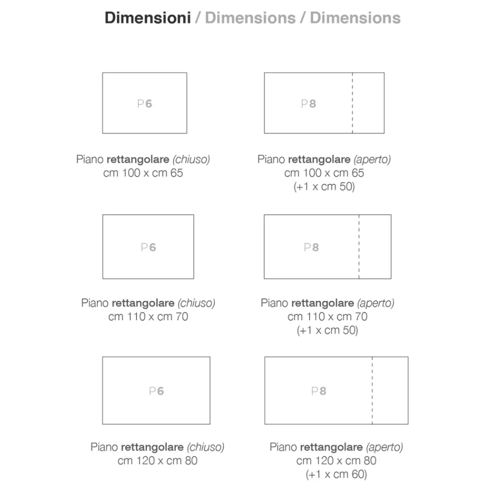 Utdragbart bord till 180 cm i antracitmetall Made in Italy - Beatrise Viadurini