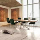 Utdragbart bord till 2,6 m i Handmade Wood Homemotion - Plutarco Viadurini