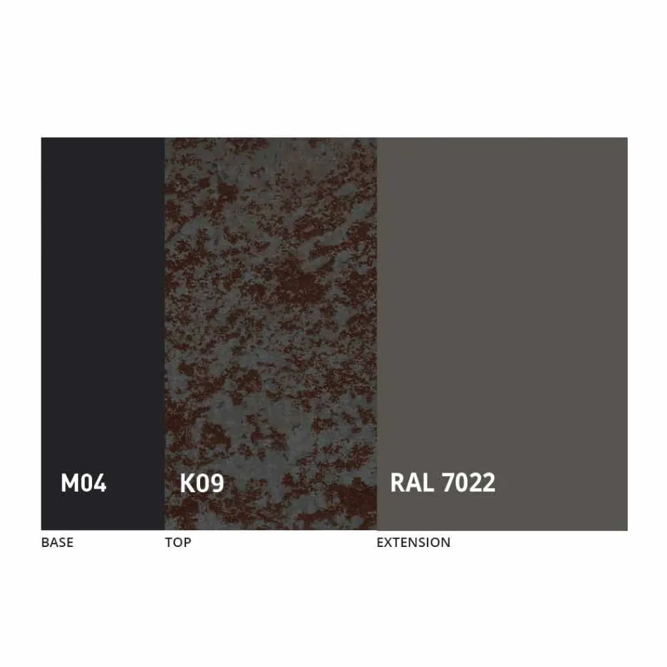 Utdragbart matbord till 2,8 m i keramiska ben och metallben - Paoluccio Viadurini