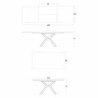 Utdragbart matbord till 2,8 m i keramiska ben och metallben - Paoluccio Viadurini