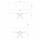 Utdragbart matbord till 2,8 m i keramiska ben och metallben - Paoluccio Viadurini