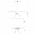 Utdragbart matbord till 2,8 m i keramiska ben och metallben - Paoluccio Viadurini