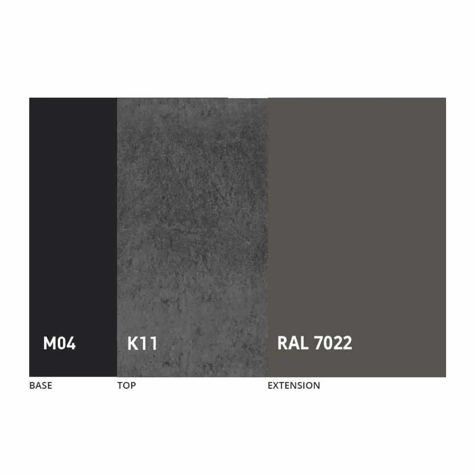 Utdragbart matbord till 2,8 m i keramiska ben och metallben - Paoluccio Viadurini