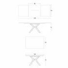 Utdragbart matbord till 2,8 m i keramiska ben och metallben - Paoluccio Viadurini