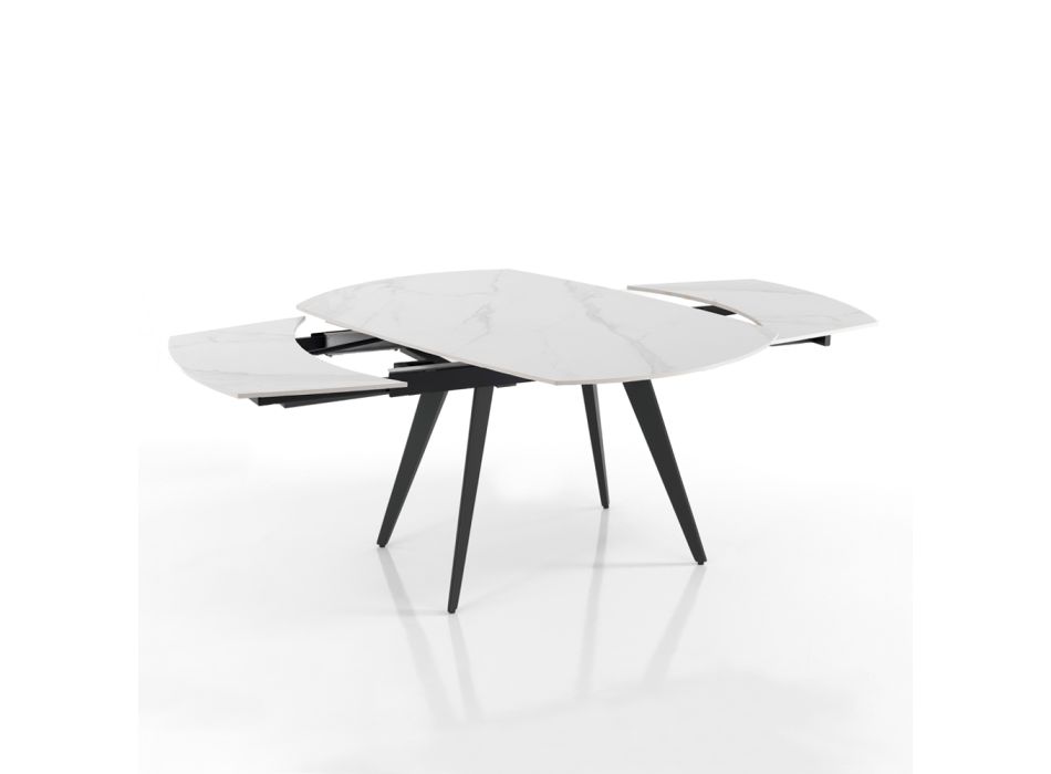 Utdragbart bord till 200 cm med vridbar öppning - Butego Viadurini