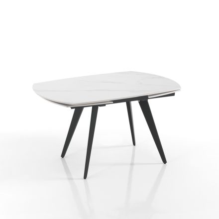 Utdragbart bord till 200 cm med vridbar öppning - Butego Viadurini