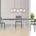 Utdragbart bord till 200 cm i keramik och stål - Belone Viadurini