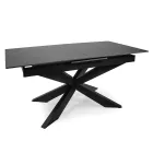 Utdragbart bord 200 cm i metall och syntetisk sten - Underwater Viadurini