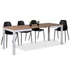 Utdragbart bord till 210 cm i melamin och massivt trä Tillverkat i Italien - Gustavo Viadurini