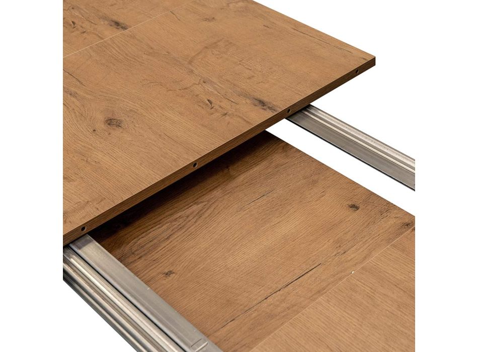 Utdragbart bord till 210 cm i melamin och massivt trä Tillverkat i Italien - Gustavo Viadurini