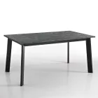 Utdragbart bord till 220 cm med Graphite Beech Base Made in Italy - Toles Viadurini