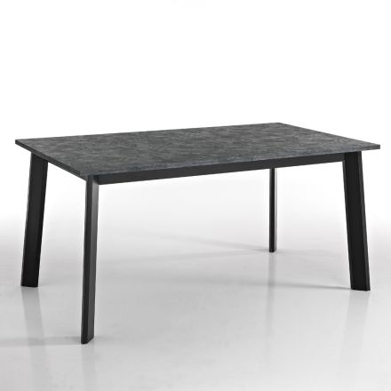 Utdragbart bord till 220 cm med Graphite Beech Base Made in Italy - Toles Viadurini