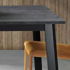 Utdragbart bord till 220 cm med Graphite Beech Base Made in Italy - Toles Viadurini