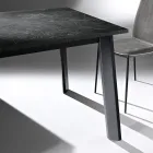 Utdragbart bord till 220 cm med Graphite Beech Base Made in Italy - Toles Viadurini