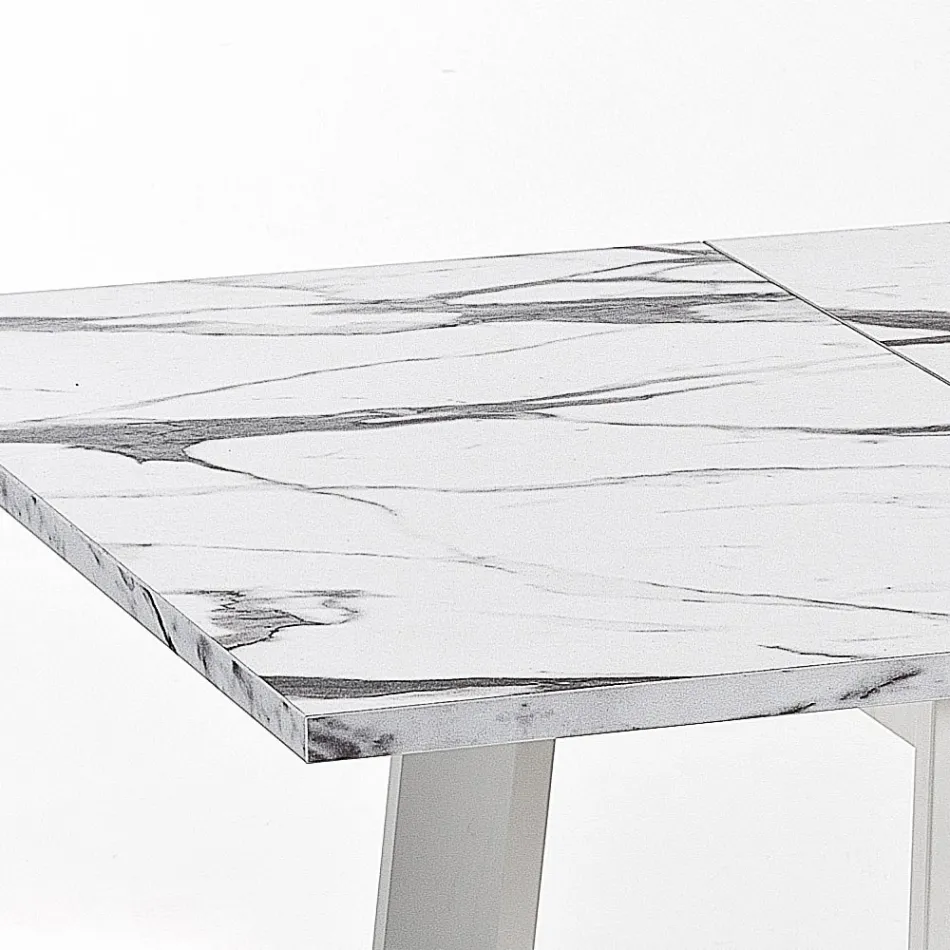 Utdragbart bord till 220 cm i bok och melamin Tillverkat i Italien - Toles Viadurini