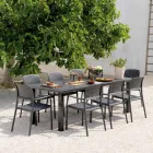 Utdragbart bord till 220 cm i polypropen och aluminium - kudde Viadurini