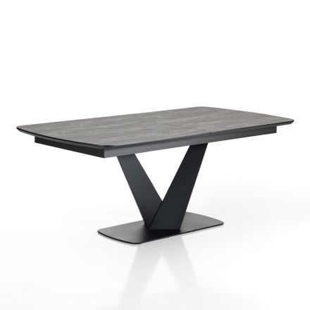 Utdragbart bord till 230 cm med svart MDF-underrede - Barracuda Viadurini